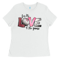 White for the love of the game volleyball Ladies Tee - Jasminsmagicworld
