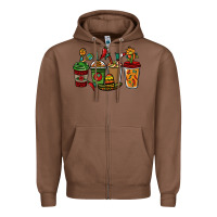 Chestnut Mexican coffee cups Mexico Zipper Hoodie - HowdyJamesFarm