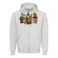 Dove Grey Mexican coffee cups Mexico Zipper Hoodie - HowdyJamesFarm