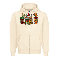 Sandshell Mexican coffee cups Mexico Zipper Hoodie - HowdyJamesFarm