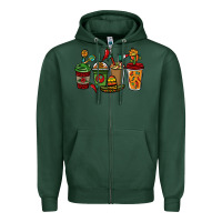 Sports Green Mexican coffee cups Mexico Zipper Hoodie - HowdyJamesFarm