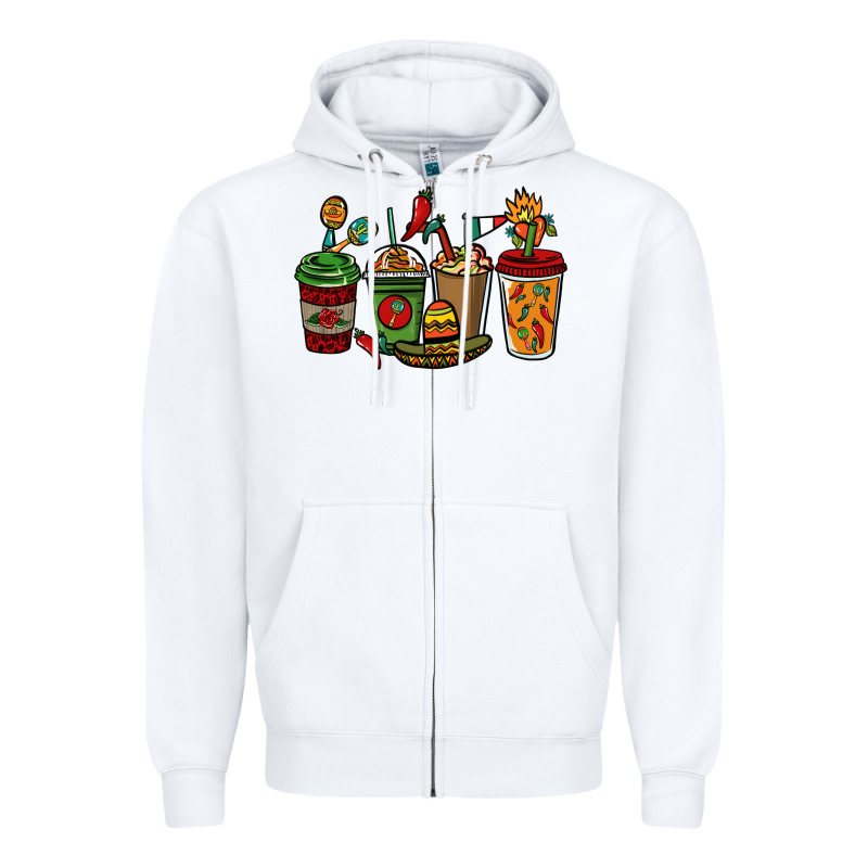 Mexican Coffee Cups Mexico Zipper Hoodie by HowdyJamesFarm | Teevron
