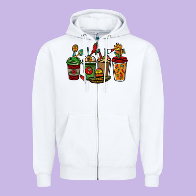 Mexican Coffee Cups Mexico Zipper Hoodie Designed By Howdyjamesfarm