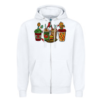 White Mexican coffee cups Mexico Zipper Hoodie - HowdyJamesFarm