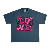 Midnight Navy Love leopard frame Urban Heavy Tee - LillyAllenDesigns