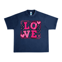 Navy Love leopard frame Urban Heavy Tee - LillyAllenDesigns