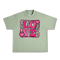 Oil Green Love leopard frame Urban Heavy Tee - LillyAllenDesigns