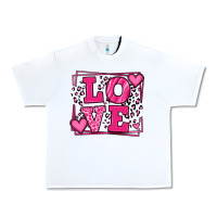 White Love leopard frame Urban Heavy Tee - LillyAllenDesigns