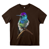 Chocolate Brown Rivoli`s Hummingbird Heavy Core Tee - LillyAllenDesigns