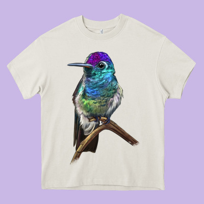 Rivoli`s Hummingbird Heavy Core Tee Designed By Lillyallendesigns