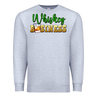 Heather Grey whiskey business Premium Sweatshirt - FaDigitalArtStudio