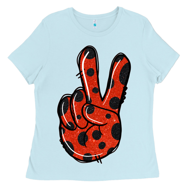 Ladybug Peace Sign Ladies Tee by Jasminsmagicworld | Teevron