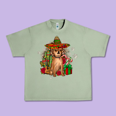 Chihuahua Christmas Urban Heavy Tee Designed By Jahusdesignshop