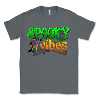 Charcoal Heather spooky vibes Classic Tee - BundleAndBundleShop