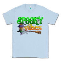 Dusty Blue spooky vibes Classic Tee - BundleAndBundleShop