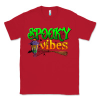 Red spooky vibes Classic Tee - BundleAndBundleShop
