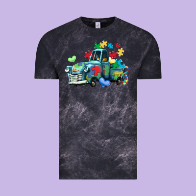 Autism Truck Vintage Tee Designed By Lillyallendesigns
