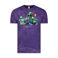 Cloud Purple autism truck Vintage Tee - LillyAllenDesigns