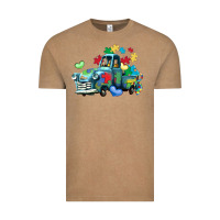 Vintage Coffee autism truck Vintage Tee - LillyAllenDesigns