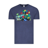 Vintage Denim autism truck Vintage Tee - LillyAllenDesigns