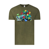 Vintage Olive autism truck Vintage Tee - LillyAllenDesigns
