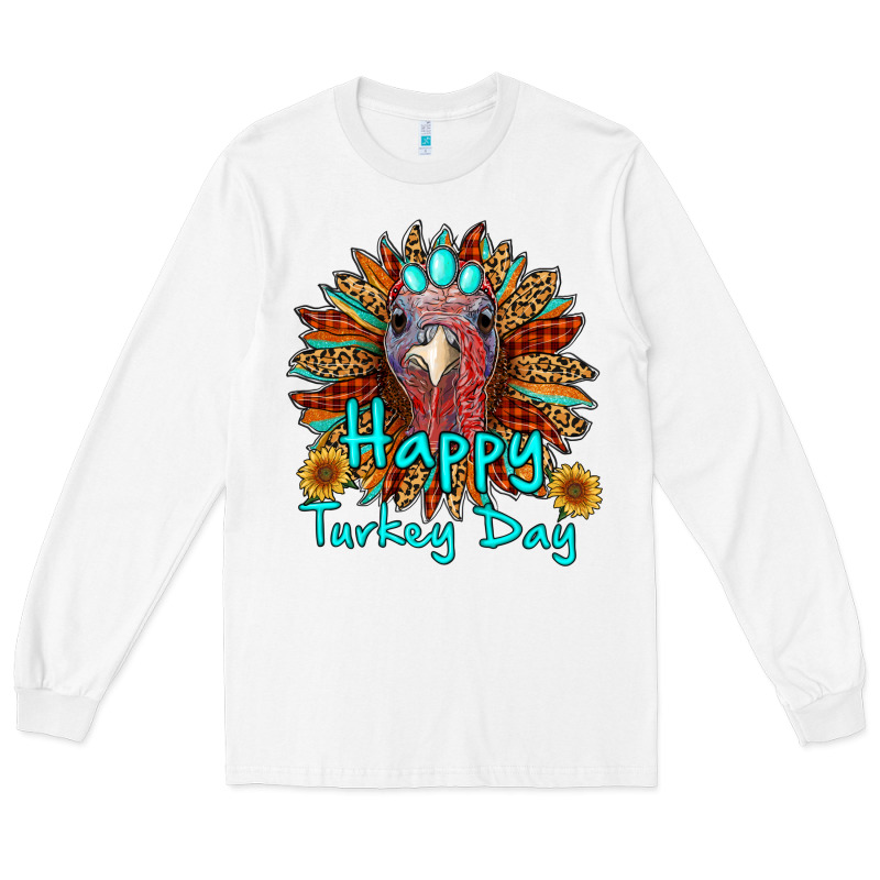 Happy Turkey Day Sunflower Long Sleeve Tee by RanaPortraitStore | Teevron