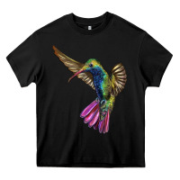 Black Broad Billed Hummingbird Heavy Core Tee - LillyAllenDesigns