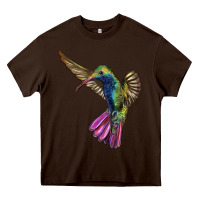 Chocolate Brown Broad Billed Hummingbird Heavy Core Tee - LillyAllenDesigns