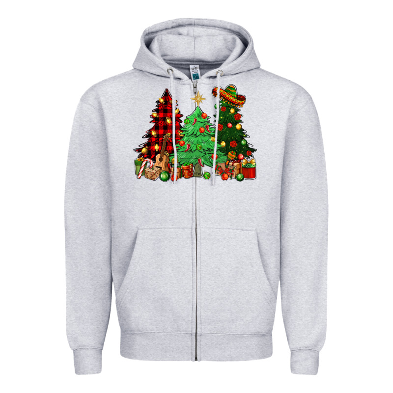 Mexican Christmas Trees Mexico Zipper Hoodie by HowdyJamesFarm | Teevron