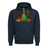 Navy Mexican Christmas trees Mexico Zipper Hoodie - HowdyJamesFarm