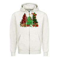 Oatmeal Heather Mexican Christmas trees Mexico Zipper Hoodie - HowdyJamesFarm