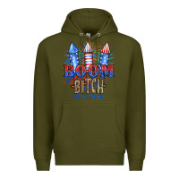 Army Green Boom Bıtch Get Out The Way Premium Hoodie - JahusDesignShop