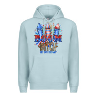 Blue Mist Boom Bıtch Get Out The Way Premium Hoodie - JahusDesignShop