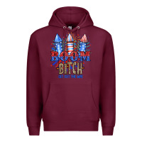 Burgundy Boom Bıtch Get Out The Way Premium Hoodie - JahusDesignShop