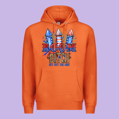 Boom Bıtch Get Out The Way Premium Hoodie Designed By Jahusdesignshop