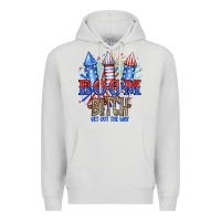 Dove Grey Boom Bıtch Get Out The Way Premium Hoodie - JahusDesignShop