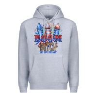 Heather Grey Boom Bıtch Get Out The Way Premium Hoodie - JahusDesignShop