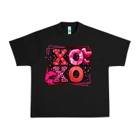 Black Xoxo Valentine's Day leopard frame Urban Heavy Tee - LillyAllenDesigns
