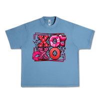 Pebble Blue Xoxo Valentine's Day leopard frame Urban Heavy Tee - LillyAllenDesigns