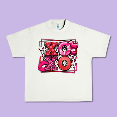 Xoxo Valentine's Day Leopard Frame Urban Heavy Tee Designed By Lillyallendesigns