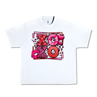 White Xoxo Valentine's Day leopard frame Urban Heavy Tee - LillyAllenDesigns