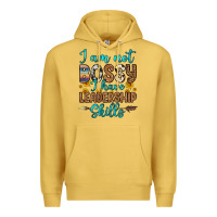 Antique Gold i am not bossy i have leadership skills Premium Hoodie - OliviaCreatesArt