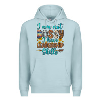 Blue Mist i am not bossy i have leadership skills Premium Hoodie - OliviaCreatesArt