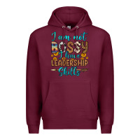 Burgundy i am not bossy i have leadership skills Premium Hoodie - OliviaCreatesArt