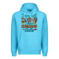 Ocean Blue i am not bossy i have leadership skills Premium Hoodie - OliviaCreatesArt