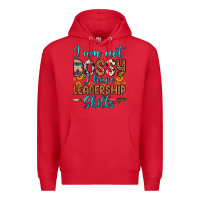 Red i am not bossy i have leadership skills Premium Hoodie - OliviaCreatesArt
