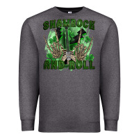 Charcoal Heather shamrock and roll Premium Sweatshirt - FaDigitalArtStudio