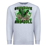 Heather Grey shamrock and roll Premium Sweatshirt - FaDigitalArtStudio