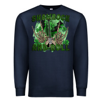 Navy shamrock and roll Premium Sweatshirt - FaDigitalArtStudio