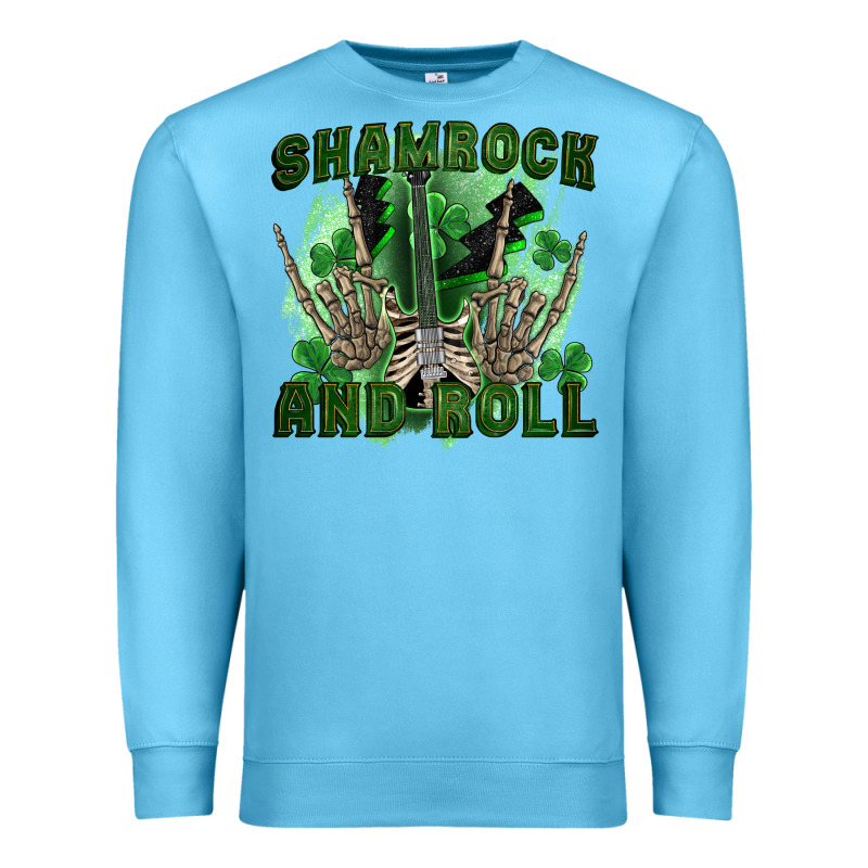 Shamrock And Roll Premium Sweatshirt by FaDigitalArtStudio | Teevron